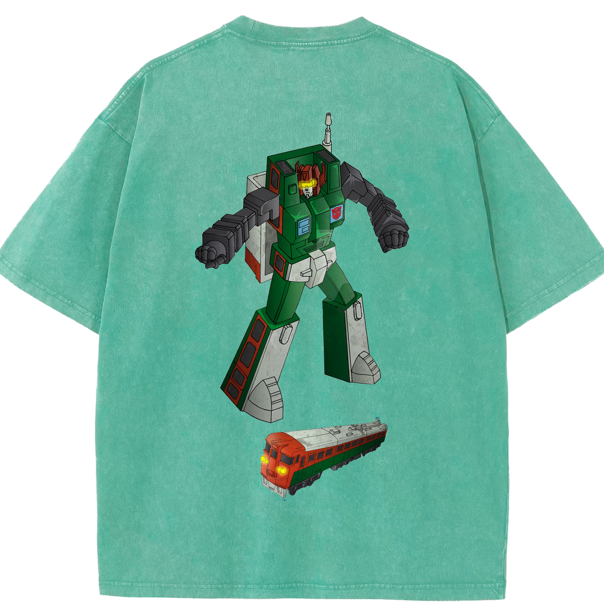 （画像用）  綿100% ヴィンテージ風 半袖Tシャツ（背面プリント）